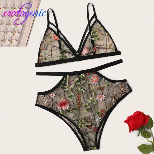 

bras sets lingerie micro bikini porno 2021 fashion women v-neck floral embroidered lace set black underwear lenceria mujer erotic, Red;black