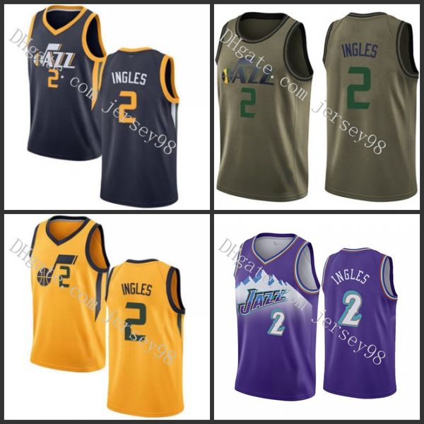 

utah jazz men #2 joe ingles men jersey, Black