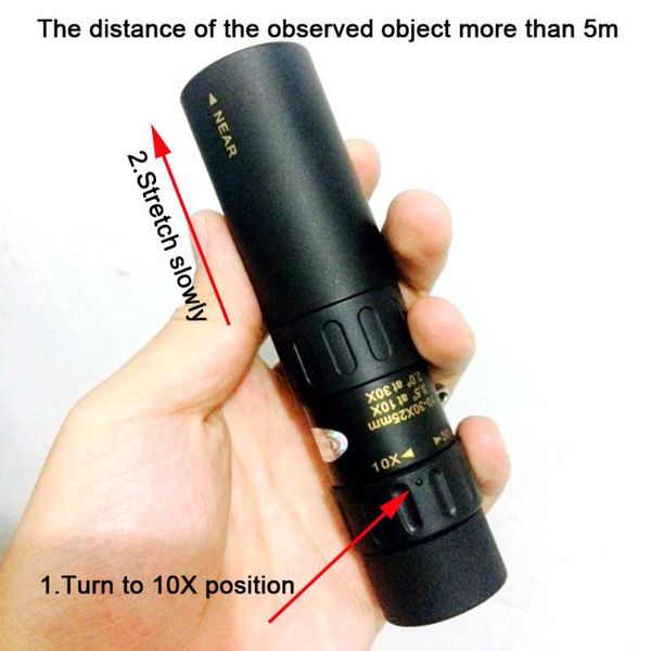 

telescope & binoculars classic portable 10-30x25 monocular zoom high power quality hd spyglass hunting bak4 outdoor with tripod