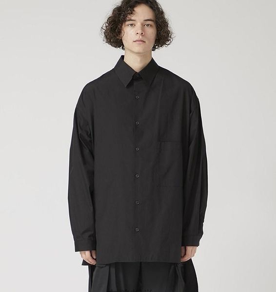 

men's casual shirts shirt short front and long back loose dark, White;black