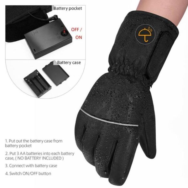 

ski gloves outdoor sports electric heating gloves/five-finger gloves/warm box gloves/battery l5o6