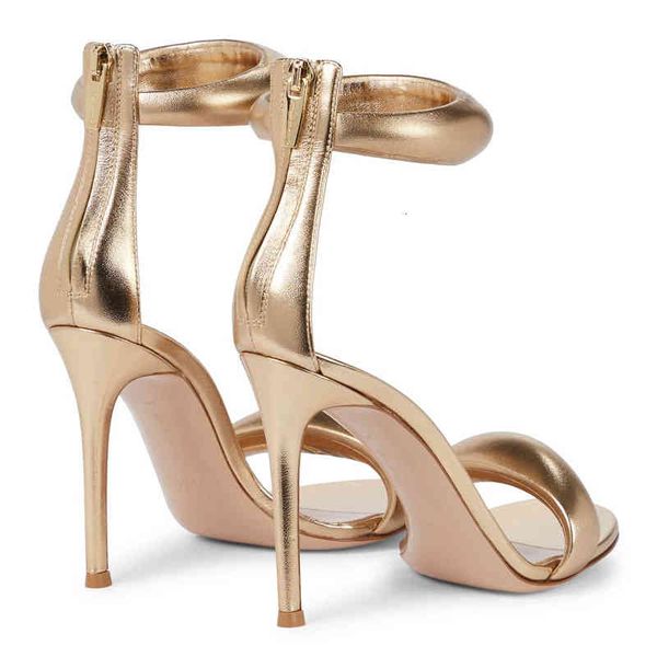 

dress shoes gold gladiator sandals woman open toe soft real leather ankle strap high heels elegant party fdmb, Black