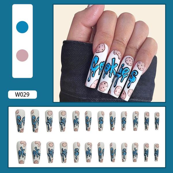 

false nails 24pcs ballet wear long paragraph fashion manicure patch save time wearable nail faux ongles, Red;gold