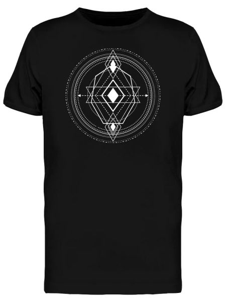 

sacred figures geomety graphic tee men's -image by shutterstock, White;black