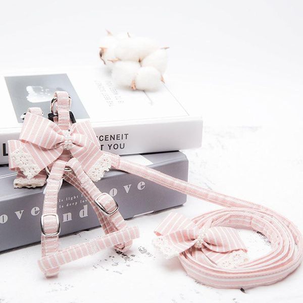 

pet traction rope chest back suit dog small teddy all cotton going out cute walking strap collars & leashes