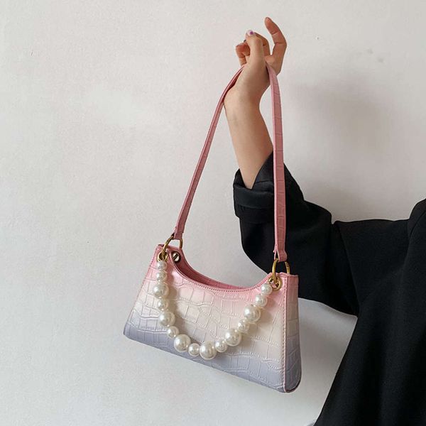 

retro dign ladi pearl chain small shoulder bags fashion candy color women underarm bag female evening clutch purse handbags