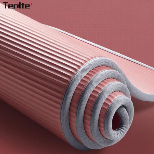 

yoga mats 10mm mat nrb non-slip for fitness thicken pilates gym exercise pads carpet with bandages pad