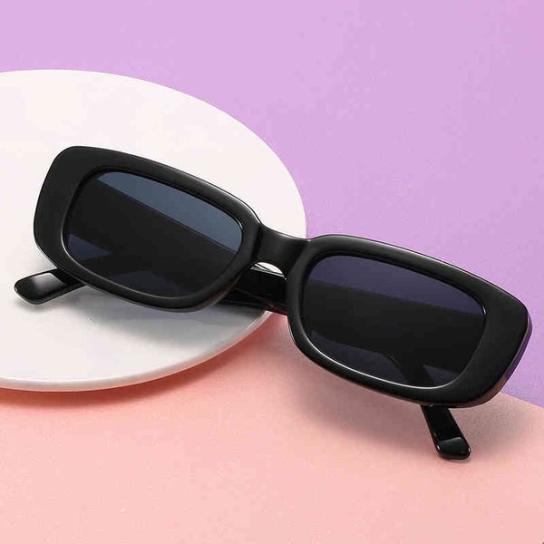 

vintage black square women's sunglasses luxury brand small rectangle sunglasses female gradient clear mirror oculos de sol, Silver