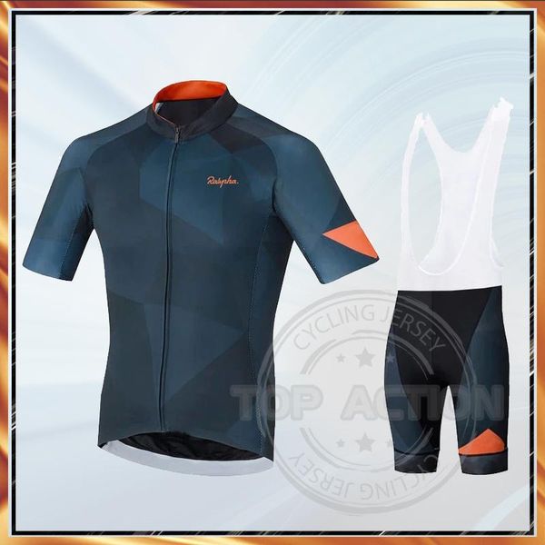 

racing sets ralvpha summer cycling clothing breathable men's bike riding suits bicycle uniforme bib shorts ropa de ciclismo, Black;blue
