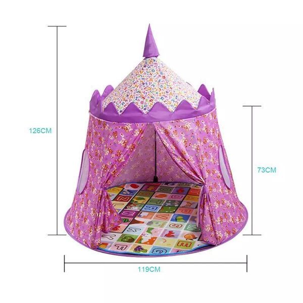 

akitoo childrens cloth tent prince princess game castle game house yurt outdoor indoor crawling folding toy