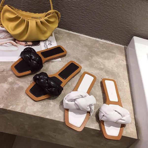 

women slippers summer shoes ladies sandals flip flops weave female indoor lady fashion slides for woman, Black