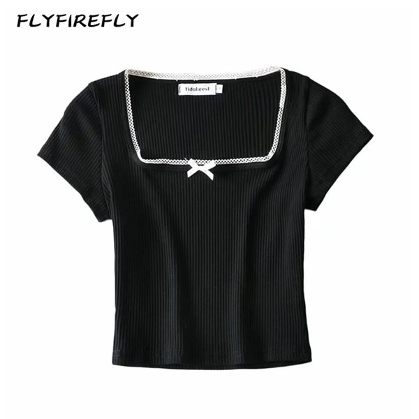 

summer crop women vintage graphic t shirts korean fashion purple s short sleeve cute elegant black white 210623