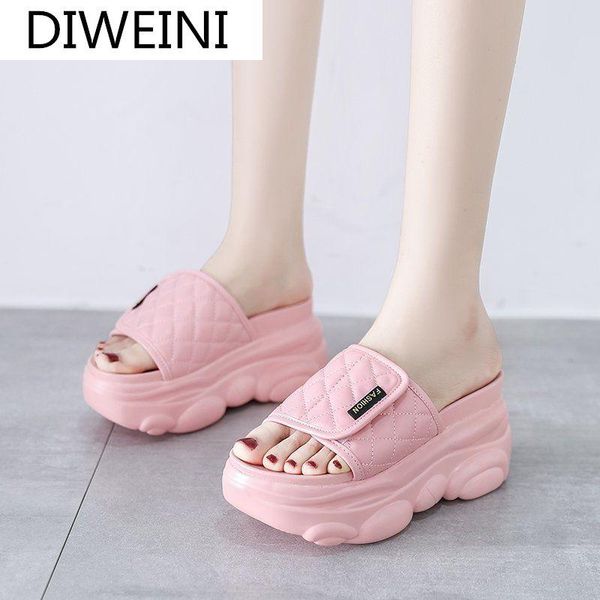 

platform women slippers 2021 summer outdoor leather casual shoes fashion comfortable soft bottom beach sandals, Black