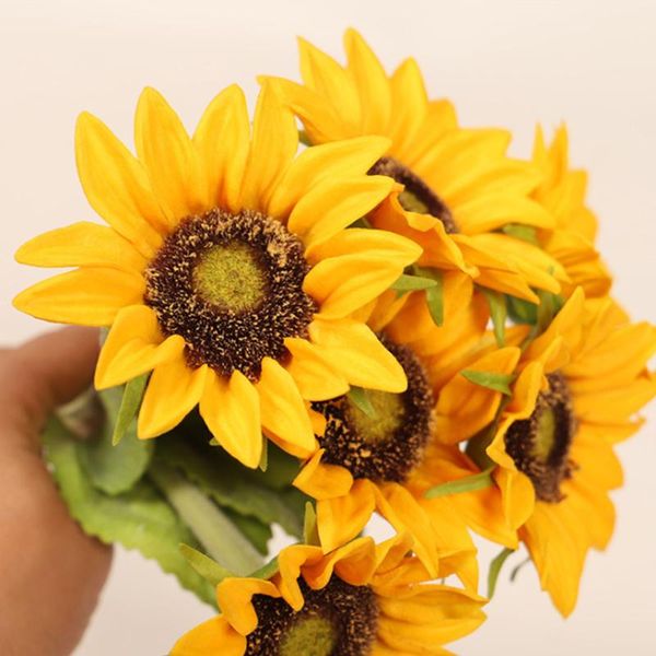 

decorative flowers & wreaths artificial sunflower faux flower party festival home decor 30cm realistic touch elegant lifelike wedding bride
