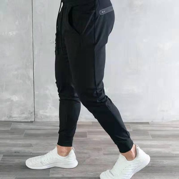 

men's pants 2021 jogger gyms sweatpants mens casual cotton hight stretch trackpants autumn trousers male fitness workout sportswear, Black