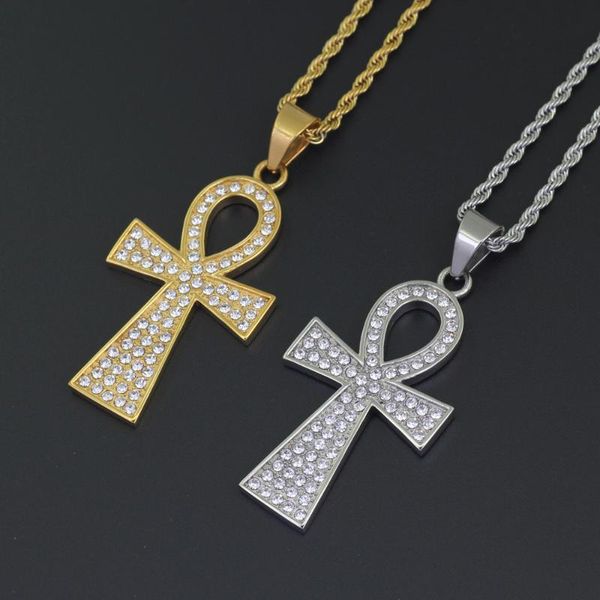

anka cross pendant stainless steel necklace hip hop jewelry sn140 necklaces, Silver