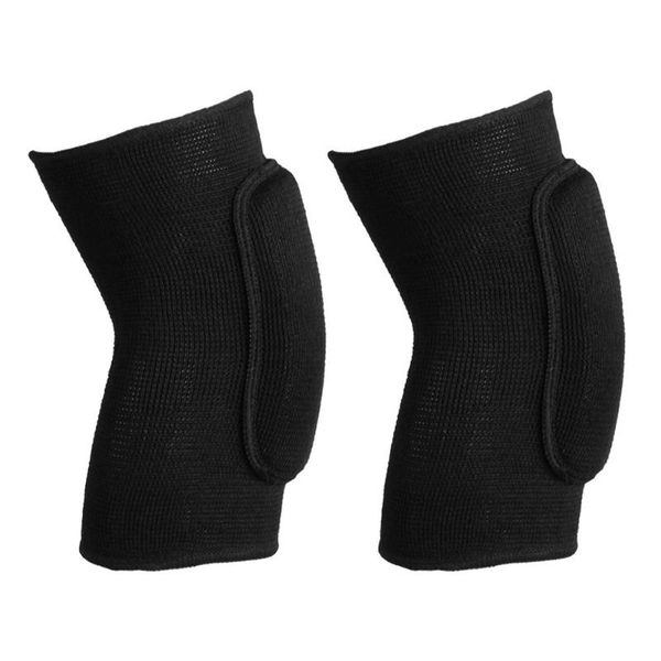

elbow & knee pads 1pair elastic support gym fitness sports knitted sponge protectors guard brace elbow-pads safety, Black;gray