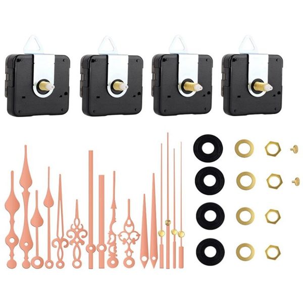 

repair tools & kits 4pcs clock movement motor kit quartz replacement with 6 sets of hands diy wall parts 16/20mm
