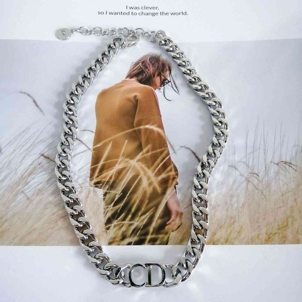 

special offer 2021 luxury designer jewelry wind exquisite thick chain simple personality short necklace net red fashion versatile clavicle, Silver