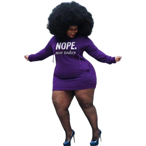 

plus size dresses women loose hoodie dress casual hooded sweatshirts autumn winter letter printed pullover oversized sweatshirt outfits, Black