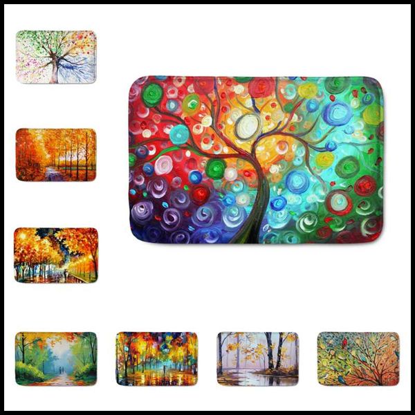 

carpets upetstory 1pcs 40*59cm tree pattern anti-slip carpet door mats doormats outdoor kitchen bathroom living room floor mat rug
