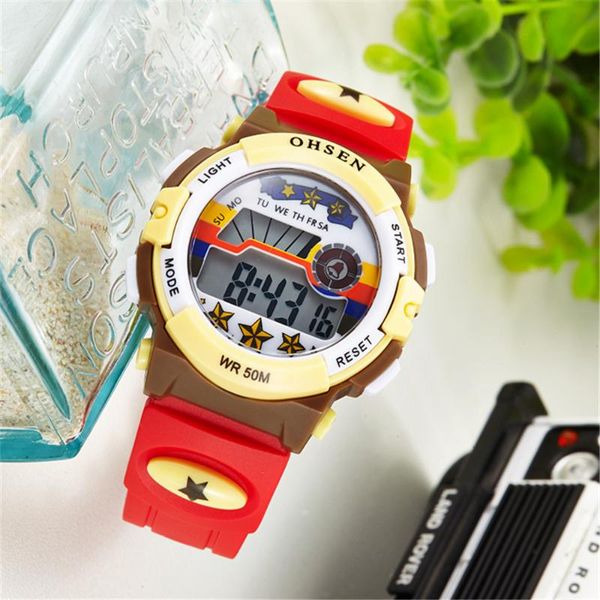 

brand men sports watches multifunction man fashion military clock led watch casual digital wristwatches relogio masculino, Slivery;brown