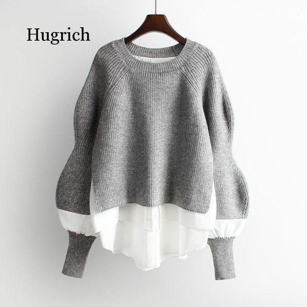 

women's sweaters 2021 autumn winter knitted women pullover sweater causal patchwork long sleeve o-neck pull femme korean jumpers, White;black