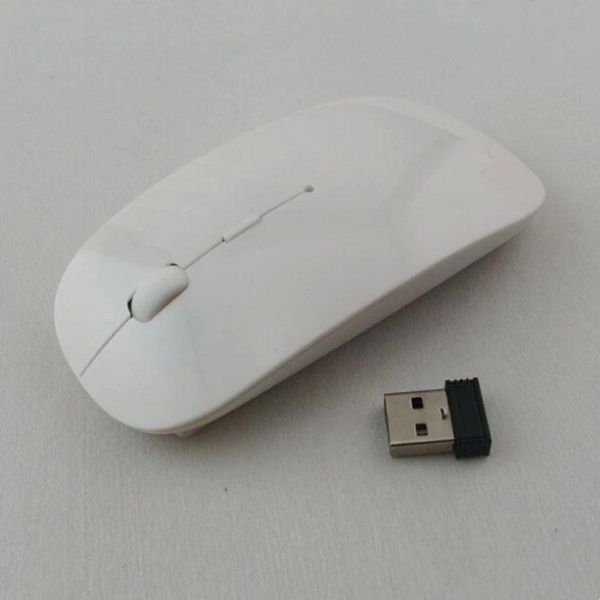 Yüksek kaliteli şeker renkli ultra-ince kablosuz fare ve alıcı 2.4G USB Optik ve Renkli Oyun Bilgisayar Mouse ofis belgeleri, vb.