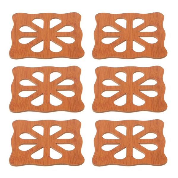 

mats & pads 10pcs hollow-out anti-skid decorative placemat home table mat orange