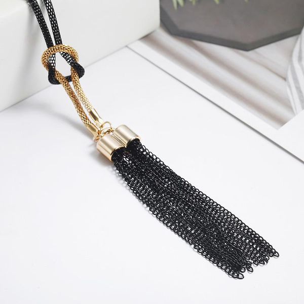 

pendant necklaces necklace women fashion tassel long chain sweater jewelry gift layered, Silver
