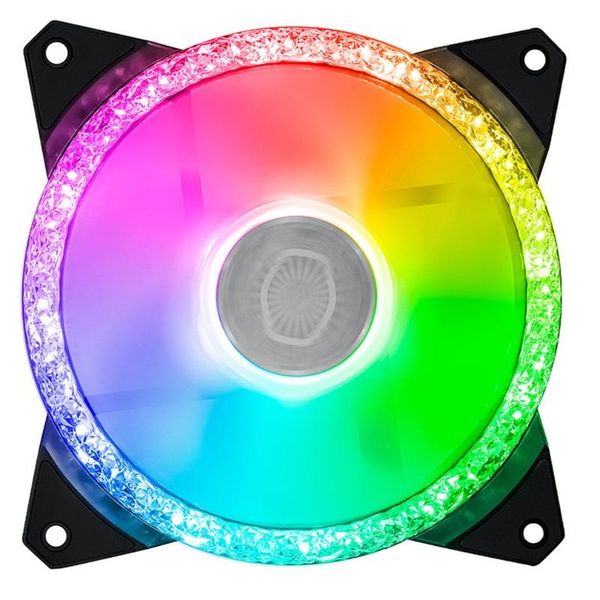 

flash crystal cooling 12cm fan silent rgb transparent diamond light effect fans & coolings