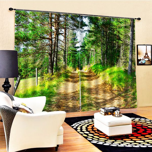 

p green forest curtain customized 3d blackout curtains living room bedroom l window