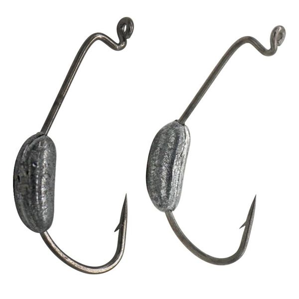 

20pcs lead weight crank hook fishing hooks jig fishhook for soft lure bait tackle para pesca accessories