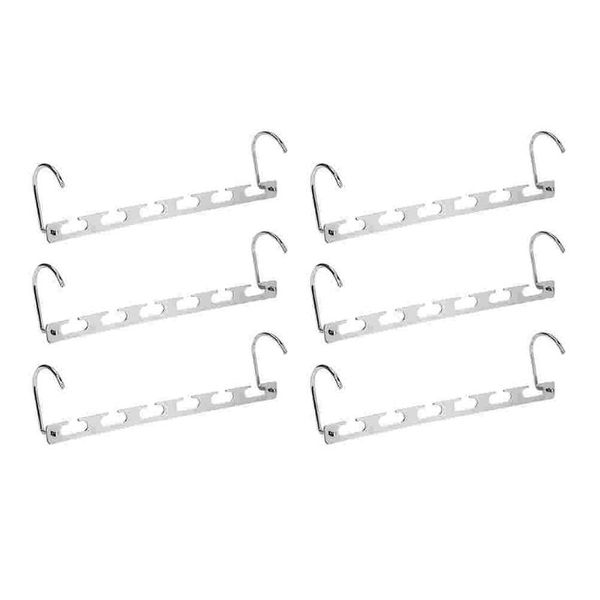 

hangers & racks 6pcs anti-skidding coat hanger six-hole clothes u shaped hooks