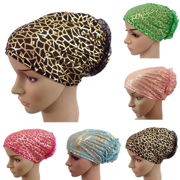 Женские шапки весенние летние цветочные шапки шапка мусульманская растяжка тюрбана шляпа шапка выпадение волос головные убытки Hijab Cap Print Connnet аксессуары