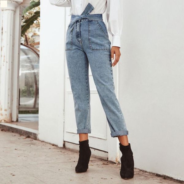 

plus size women designer jeans femme ripped pants woman women denim clothes black womans clothes womens denim trousers fashion high waisted, Blue