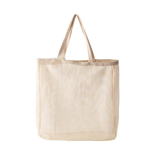 

storage bags shoulder bag pure cotton soild color simple stylish design fruits vegetables groceries clothes