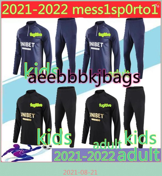 

2021+kids tracksuit soccer training suit maillot de foot 21/22 thauvin om, Black