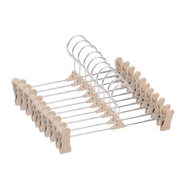

hangers & racks trouser hangers, 10 pack skirt with adjustment plastic grip pant for heavy duty durable space saving p9jc