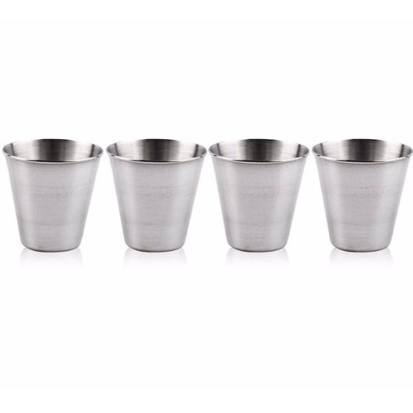 

camp kitchen 4 pcs/set outdoor sports double tableware drinking camping cup with storage bag stainless steel milk multifunctional portable
