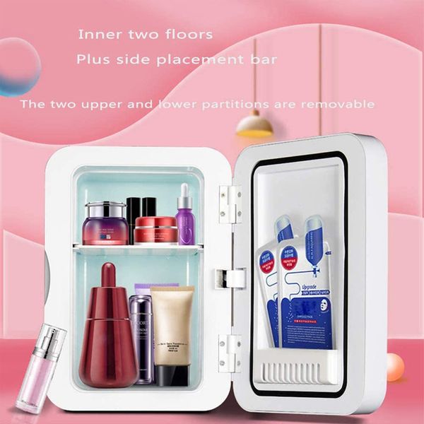 

mini makeup fridge with makeup mirror 8l cosmetic refrigerator cooler/warmer er for perfume skincare productsscouts