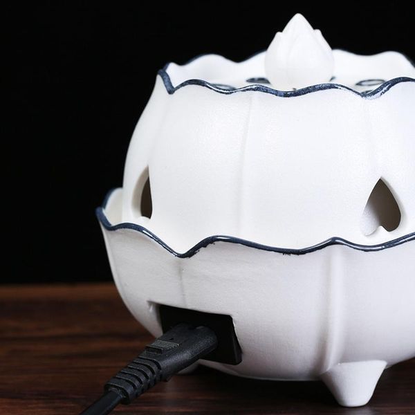 

fragrance lamps electric aroma diffuser timing switch bakhoor incense burner essential oil cone holder muslim home decoration