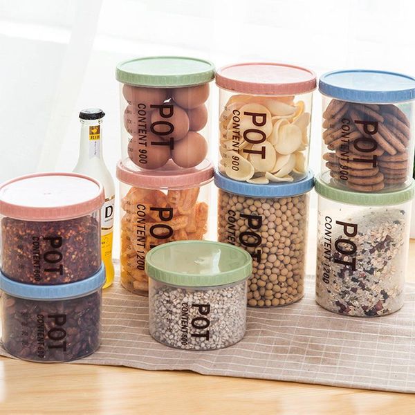 

jars with lid kitchen storage containers fresh-keeping sealed container organizer box cereal dispenser bottles &