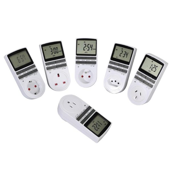 Timer 2021 Idealster Steckdosen-Timer CE-Zulassung Digital 240V /10A 230V /13A 220/16A 120V/15A EU UK AU US FR