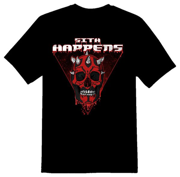 

sith happens black or white tee, White;black
