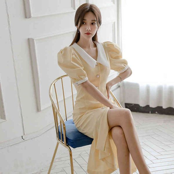 

dresses summer elegant single-breasted women's 2021 slim business mermaid es ol office wear party vestidos, Black;gray