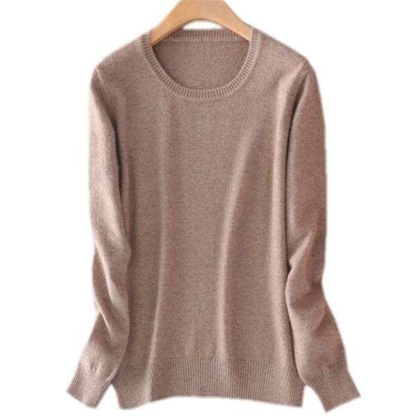 SCHNEIDER SCHAFE Wolle Pullover Frauen Einfarbig Dünne Grundlegende Bodenbildung Shirt Oansatz Pullover Weibliche Lange Hülse Gestrickte Jumper 211103