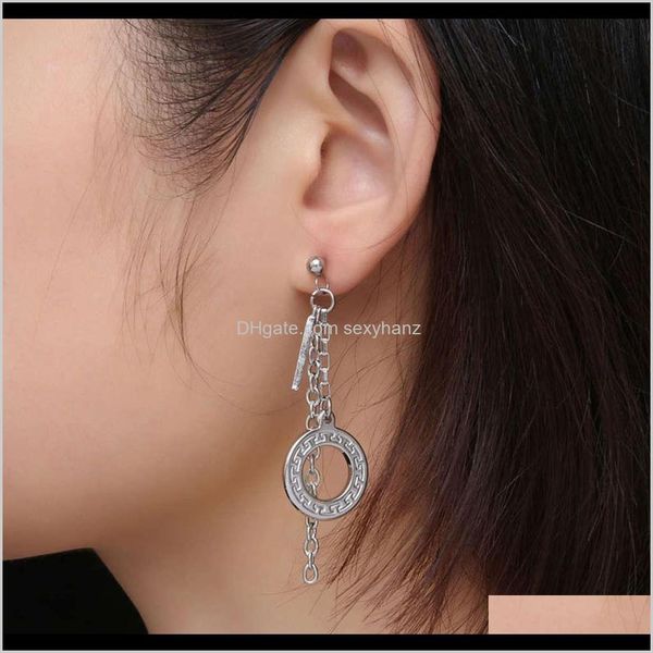 

dangle & chandelier earrings jewelry drop delivery 2021 imi tassel fashion in 2021, korean style, womens long net red earrings: ye055 fx9ns, Silver