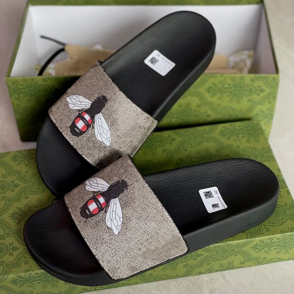 

designer slides slippers mens flip flops striped thin bottoms sandals non-slip slipper men women fashion beach shoes s, Black