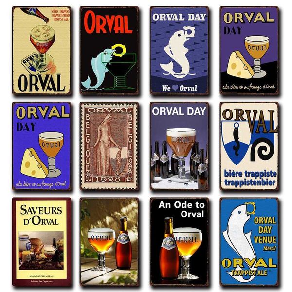 

kelly66 we love orval day venue merci trappist ale belgian beer tin art metal sign home decor painting 20*30 cm size dy220
